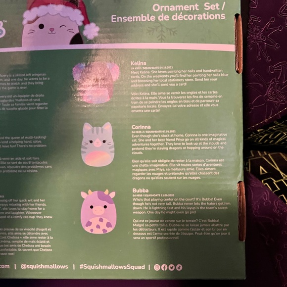 Squishmallow Ornament Set: Bubba the cow; Avery the mallard - Picture 4 of 5